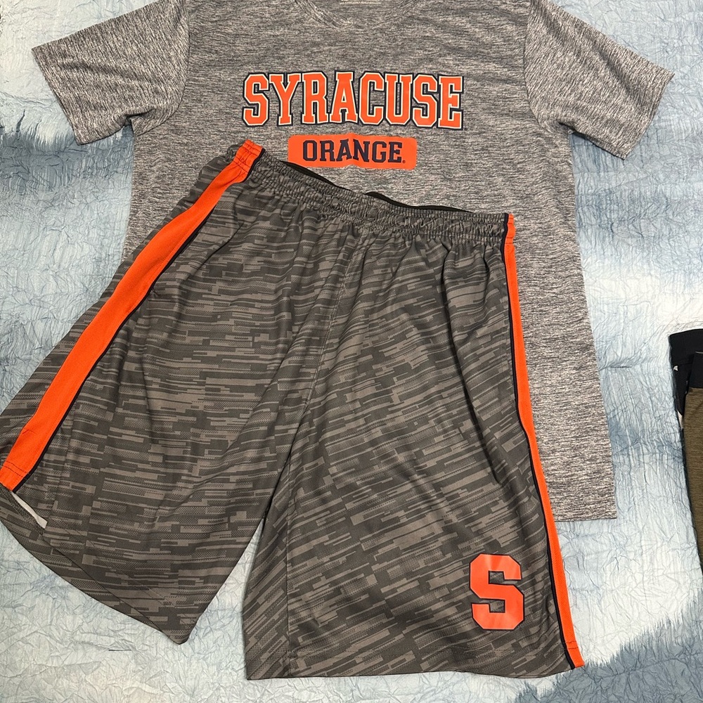 13. Syracuse Russell Athletic Gray T-Shirt & Shorts